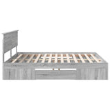 Bed Frame Grey Sonoma 180 x 200 cm Engineered Wood 3408737