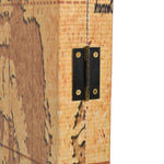 Folding Room Divider 228x170 cm World Map Yellow 245880