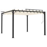Gazebo with Louvered Roof 3x3 m Cream Fabric and Aluminium 313924