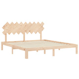 Bed Frame without Mattress Super King Size Solid Wood Pine 3193741