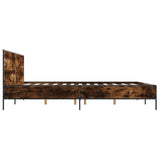 Bed Frame without Mattress Smoked Oak 180x200 cm Super King 3280014