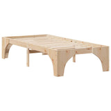 Bed Frame Brown 90 x 200 cm Solid Pine Wood 873004