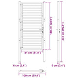 Garden Gate Lockable Black 100x180 cm Aluminium 42004149