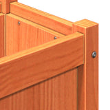 Garden Planter Wax Brown 180x31x31 cm Solid Wood Pine 837498