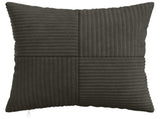 Cushion Cover 12 pcs ALMELO Anthracite 45 x 45 cm Corduroy 914769