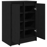 Shoe Cabinet Black Oak 57x34x76 cm Engineered Wood 861869