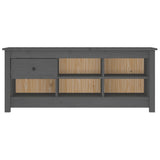 Shoe Cabinet Grey 110x38x45.5 cm Solid Wood Pine 814596
