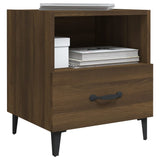 Bedside Cabinets 2 pcs Brown Oak Engineered Wood 817308