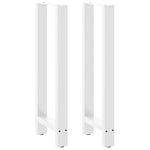 ZNTS Coffee Table Legs White 2 pcs 50x cm Steel 4013341