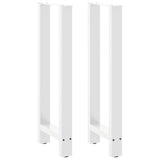 ZNTS Coffee Table Legs White 2 pcs 50x cm Steel 4013341