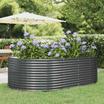 Garden Raised Bed Anthracite 212x140x68 cm Galvanised Steel 319096