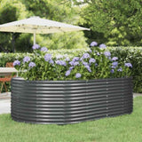 Garden Raised Bed Anthracite 212x140x68 cm Galvanised Steel 319096