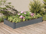Garden Raised Bed with Liner Grey 120x60x25 cm Solid Wood Fir 364291