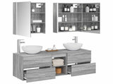 Bathroom Furniture Set 5 pcs Grey Sonoma 3406732