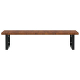Basin Shelf Wall Mounted Steel and Solid Wood Oak 3302405