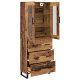 Highboard with Drawer 2 pcs Old Wood Engineered Wood 3415769