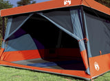 Camping Tent Set 2 pcs Grey and Orange Taffeta and Fabric 3337180
