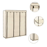 Wardrobe Cream Non-woven fabric Collapsible Wardrobe 282455