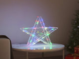 3D Star with 50 LEDs Multicolour 55 x 53.5 x 10 cm Acrylic 42019101