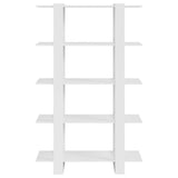Book Cabinet/Room Divider High Gloss White 100x30x160 cm 811535