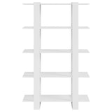 Book Cabinet/Room Divider High Gloss White 100x30x160 cm 811535