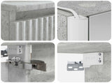 Bathroom Cabinet Set 5 pcs Concrete Grey Engineered Wood 3407306