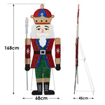 ZNTS Lighted Nutcracker Christmas Yard Decorations, Pre-lit 2D Nutcracker Soldier with 162 LED Warm White 53991739