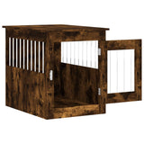Dog Crate Furniture Smoked Oak 55x75x65 cm Engineered Wood 838320