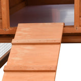170642 Rabbit Hutch Solid Pine & Fir Wood 310x70x87 cm
