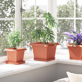 Plant Pots 24 pcs Brick Red Plastic 3403306