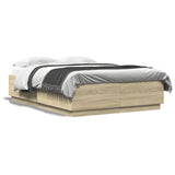 Bed Frame without Mattress Sonoma Oak 160x200 cm 3209690