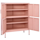Storage Cabinet Pink Steel 80 x 35 x 101.5 cm Storage Cabinet 336139