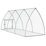 Rabbit Hutch Silver 105x300x120 cm Galvanised Steel 3281528