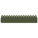 Lawn Edgings 30 pcs Olive Green 103 x 0.05 x 22 cm Steel 874755