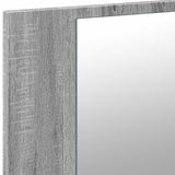 LED Bathroom Mirror Cabinet Grey Sonoma 80x12x45 cm Acrylic 834952