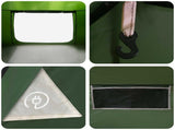 Cabin Tent with Roof Green 400 x 210 x 180 cm Polyester 42028515