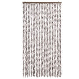 Fly Curtain Taupe and White 100x230 cm Chenille 377406