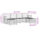 Sofa Sets 6 pcs Natural Solid Acacia Wood 3375259
