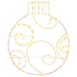LED Sign Bauble LOVIISA 160 LEDs Red 55 x 65 cm 42053471