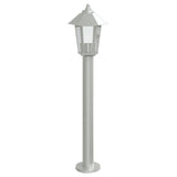 ZNTS Outdoor Floor Lamps 3pcs Silver 80 cm Stainless Steel 4006382