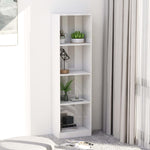 ZNTS 4-Tier Book Cabinet High Gloss White 40x24x142 cm Engineered Wood 800843