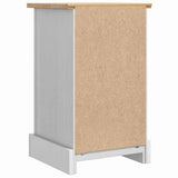 Bedside Table Corona White 35 x 32.5 x 58 cm Solid Pine Wood 42021184