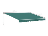 Manual Retractable Awning, 3.5x2.5 m-Green T3398P310343