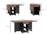 Folding Dining Table, Drop Leaf Table for Small Spaces, Foldable Table with Drawer and Storage T3398P330451