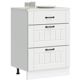 Kitchen Base Cabinet Lucca White Engineered Wood 854269