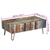 243455 Coffee Table Solid Reclaimed Wood 100x50x38 cm
