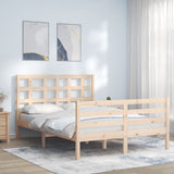 Bed Frame without Mattress Double Solid Wood 3193961