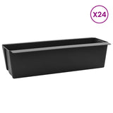 Flower Boxes for Euro Pallets 24 pcs Black 36 x 13.5 x 9.5 cm 42037211