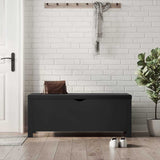 Storage Box with Cushion Black 105x40x45 cm 3279327
