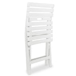 3 Piece Folding Bistro Set Plastic White 43581
